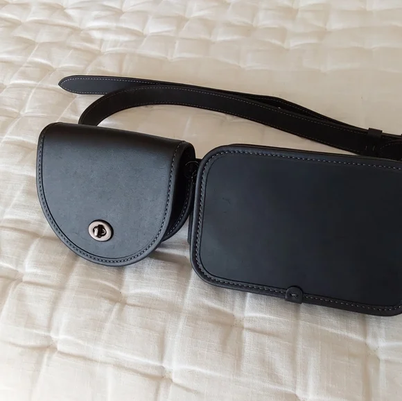 Coach Black Leather Multi Belt Bag Set - Picture 12 of 13